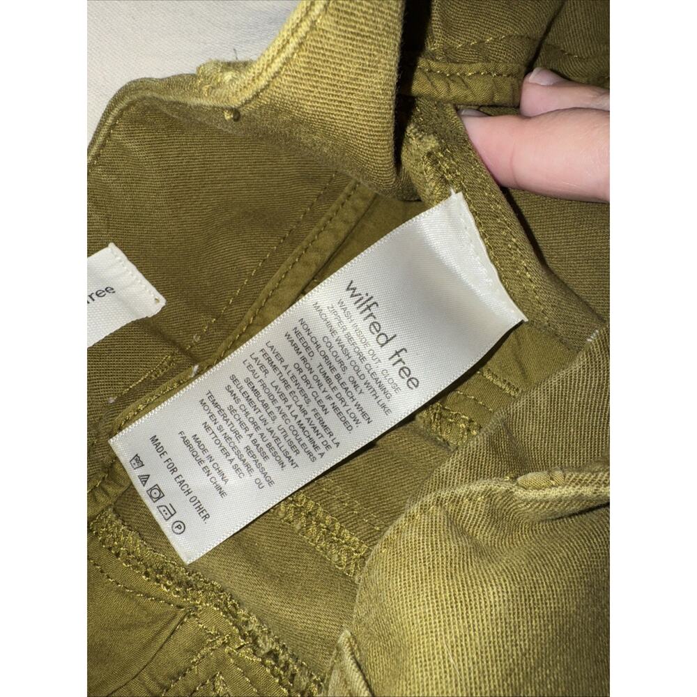 Wilfred Free Aritzia Green Wide leg Cargo‎ pants Size 0 - Picture 7 of 8